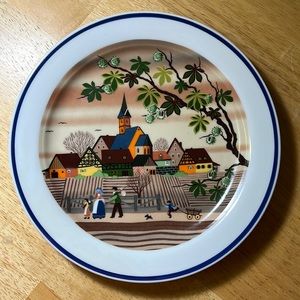 4/$50 Decorator plate, “Fall in Bavaria” Gloria, Bayreuth